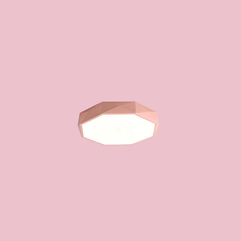 Nordic Macaron Diamond Iron Acrylic LED Flush Light
