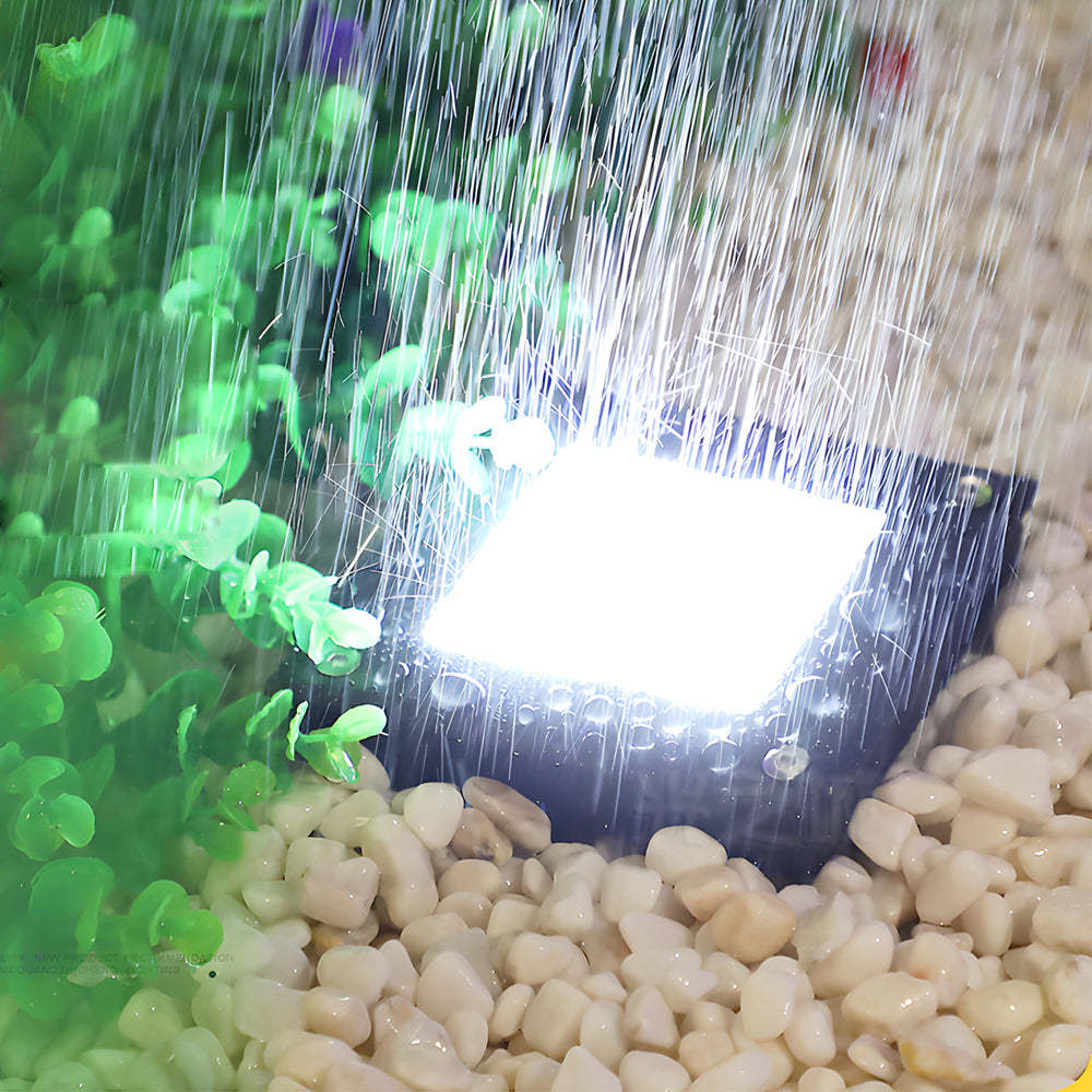 5-Light LED Modern Square In-Ground Well Lights Step Deck Lighting with Light Sensor for Pathways-Lighom
