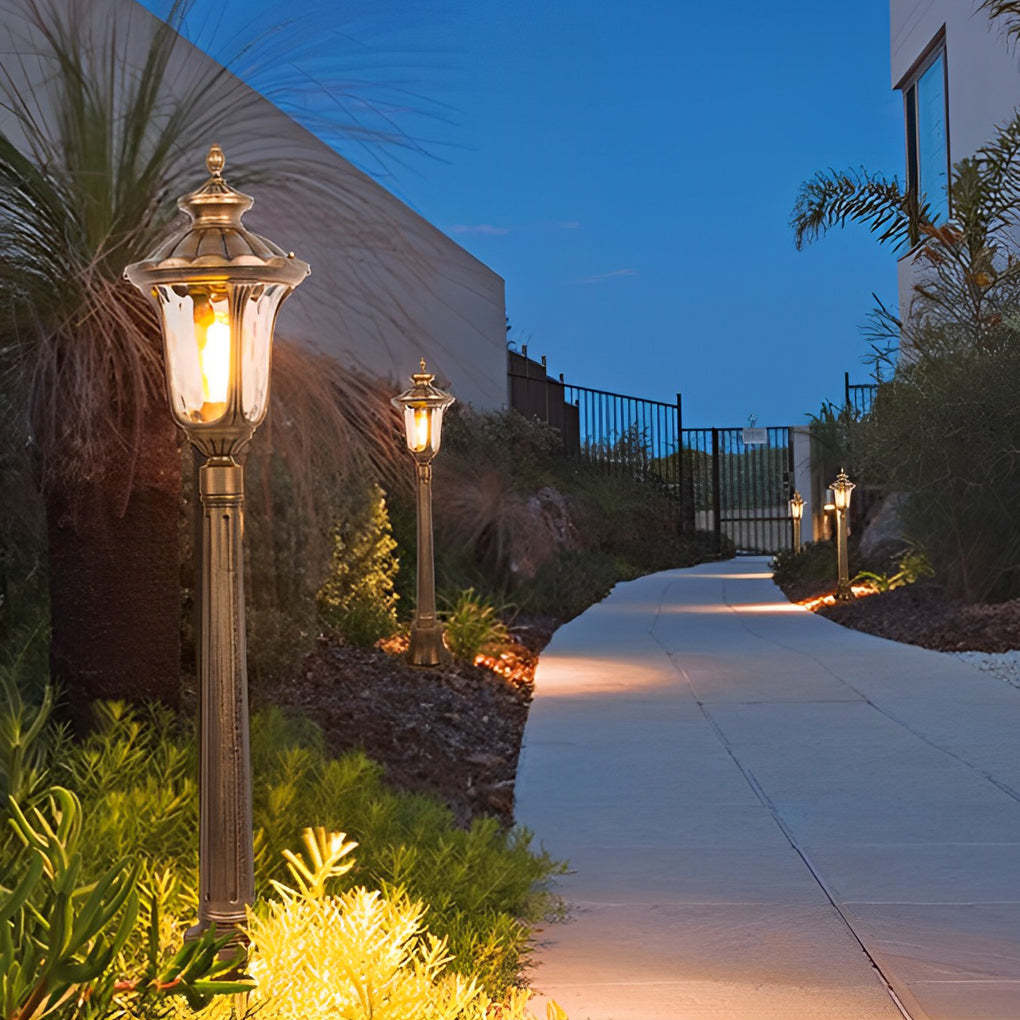 Retro Waterproof Aluminum LED Elegant Bronze European-Style Street Lights-Lighom