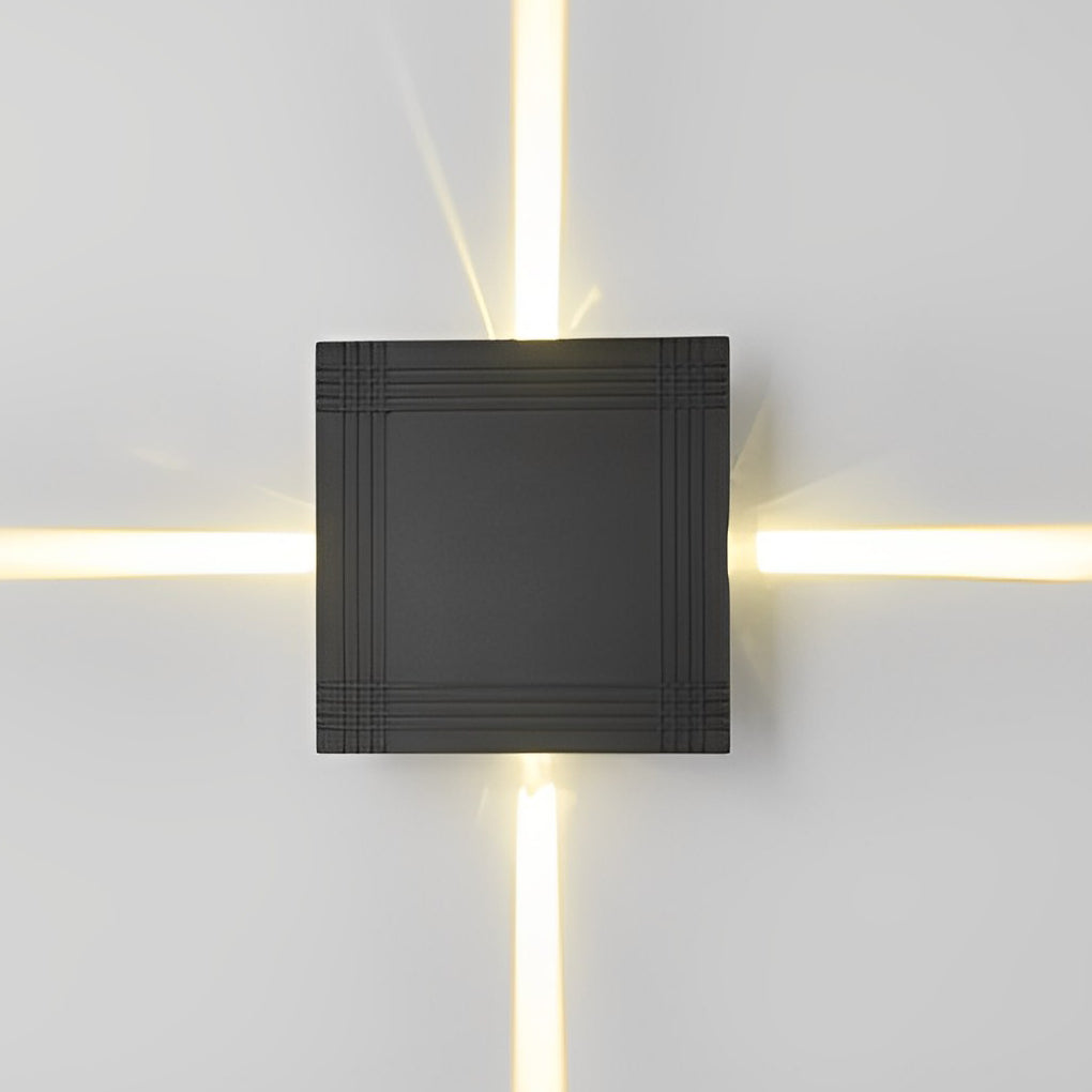 Round Square LED 12W Cross Star Lights Waterproof Modern Wall Lamp-Lighom