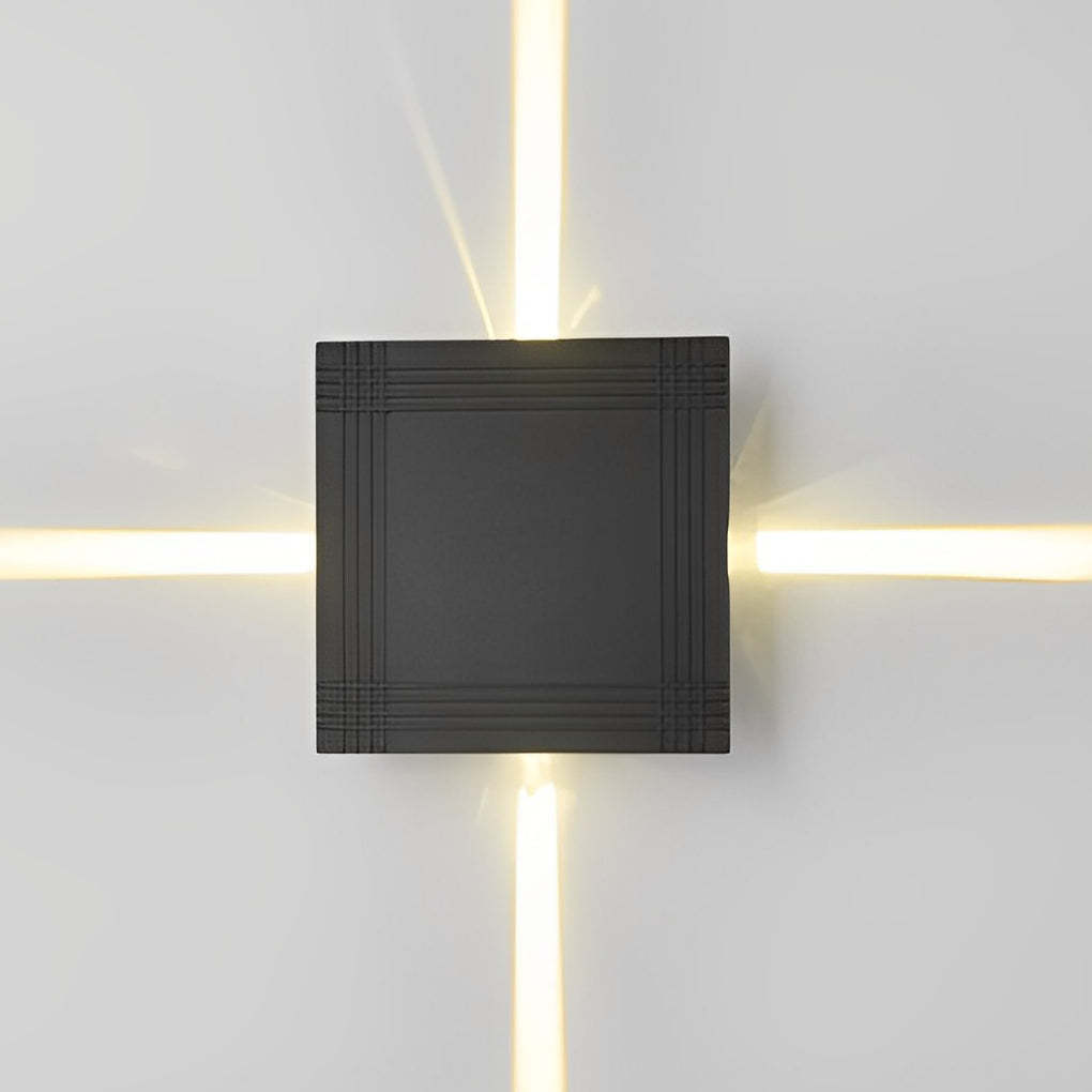 Round Square LED 12W Cross Star Lights Waterproof Modern Wall Lamp-Lighom
