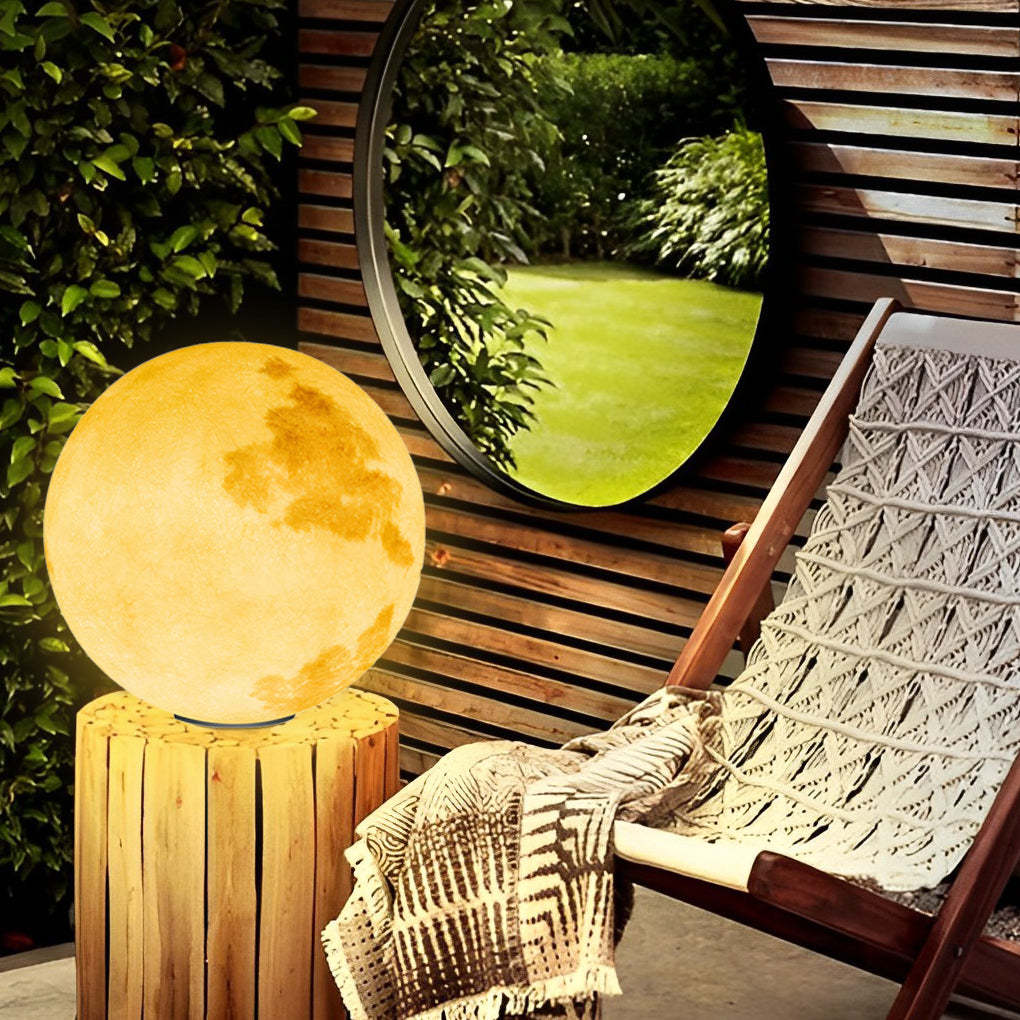 Moon-Shaped Outdoor Pier-Mount Pillar Accent Post Light-Lighom