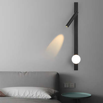 Adjustable Minimalist Creative Electroplated Metal Black Wall Sconces-Lighom