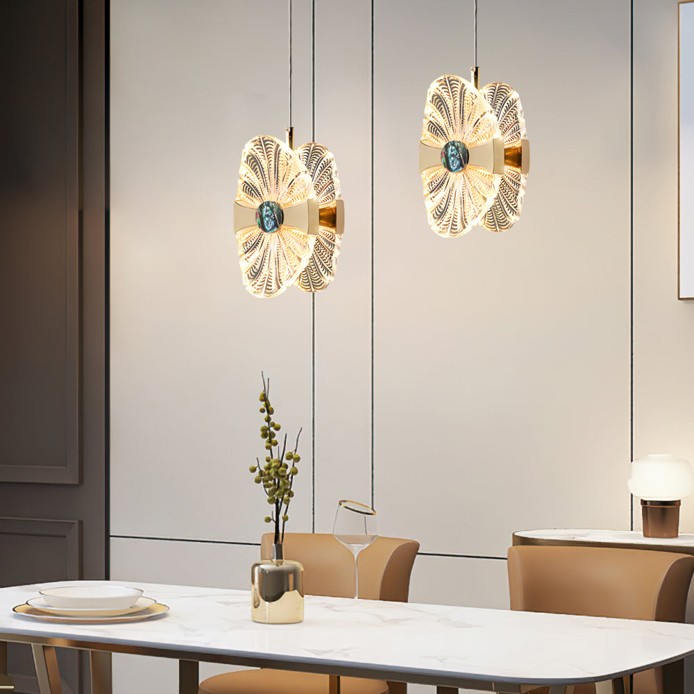 Acrylic Lotus Leaf Dimmable Modern Pendant Light