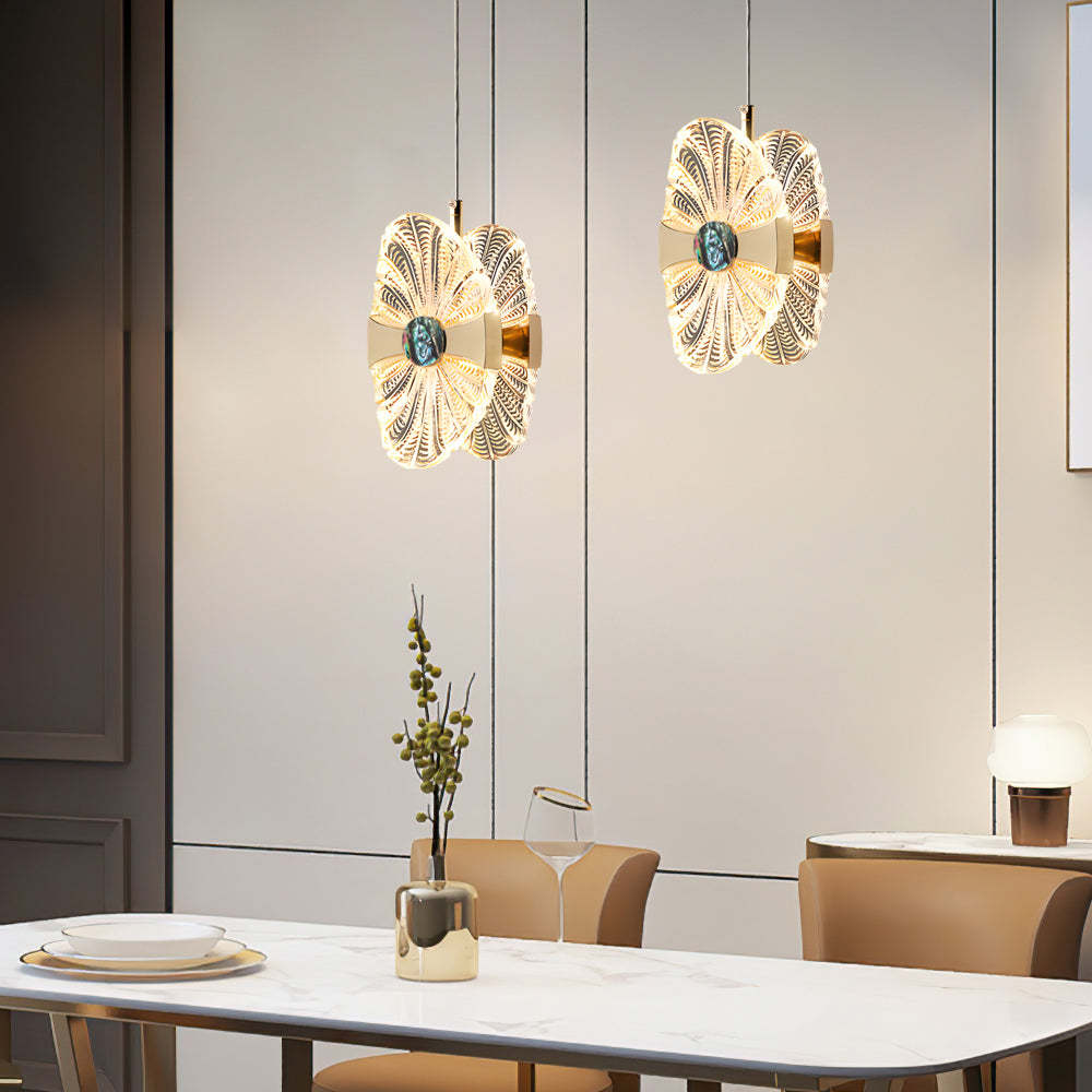 Acrylic Lotus Leaf Dimmable Modern Pendant Light