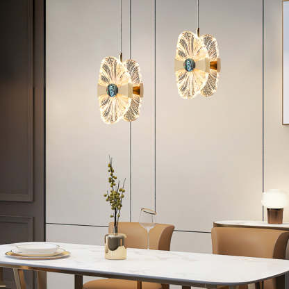 Acrylic Lotus Leaf Dimmable Modern Pendant Light