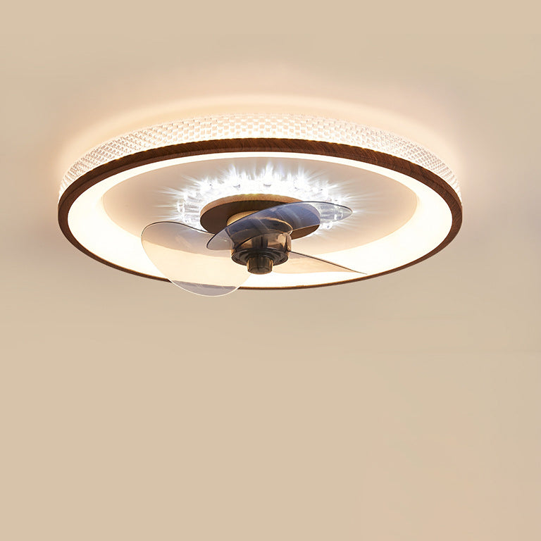 Nordic Minimalist Grain Flush Mount Ceiling Fan