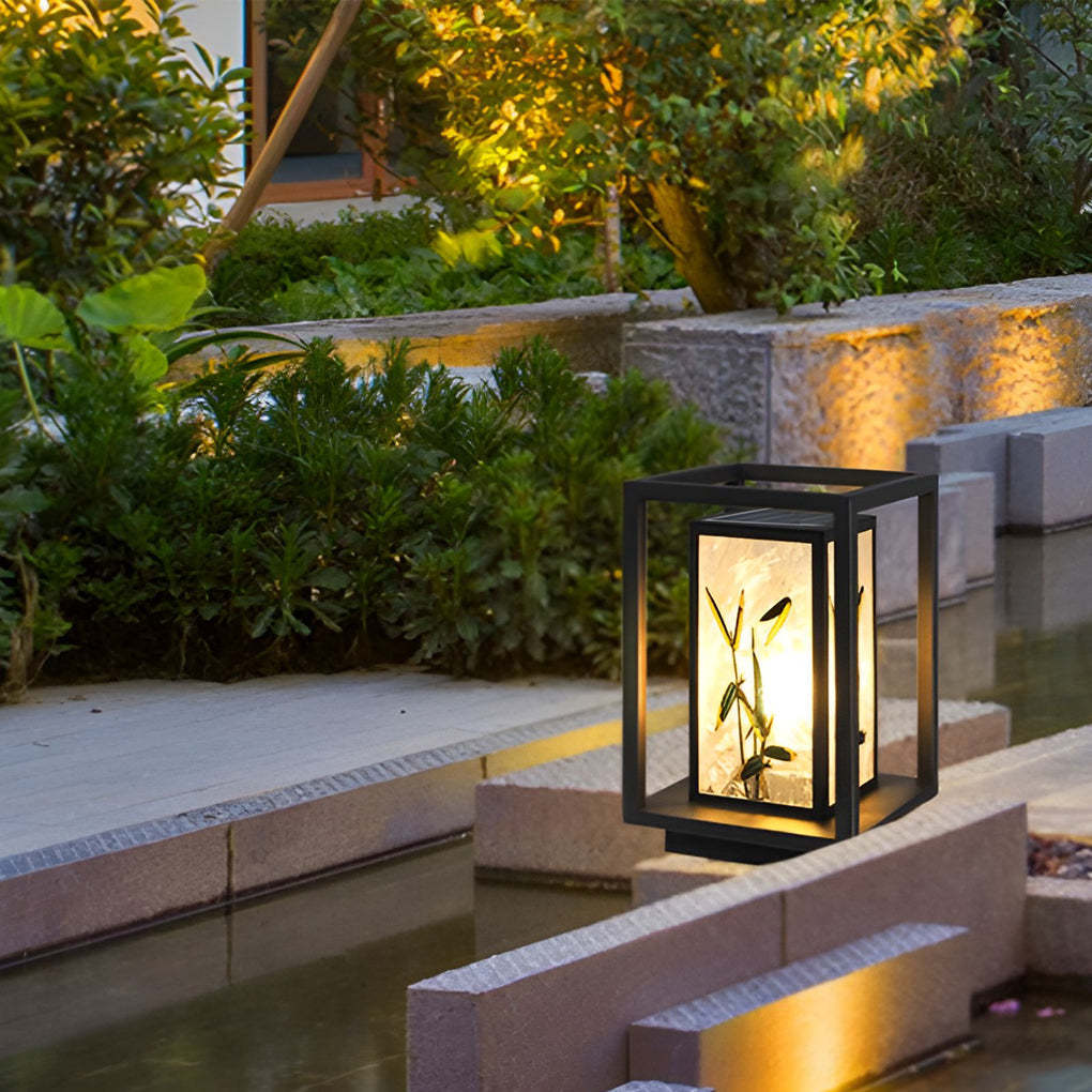 Artistic Solar LED Path Lights with Landscape Pattern-Lighom