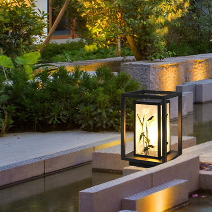 Artistic Solar LED Path Lights with Landscape Pattern-Lighom