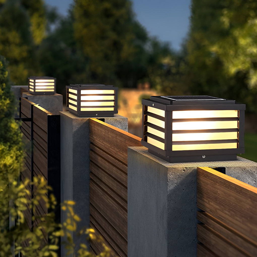 Modern Solar LED Fence Cap Post Light