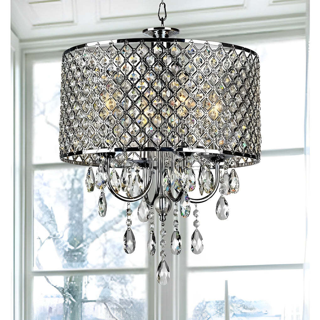 Metal Crystal Country Kitchen Pendant Chandelier