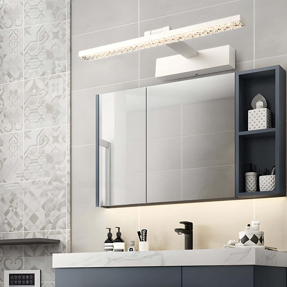 160�� Adjustable LED Bathroom Vanity Light with Crystal-Inspired Acrylic Shade, Dimmable-Lighom