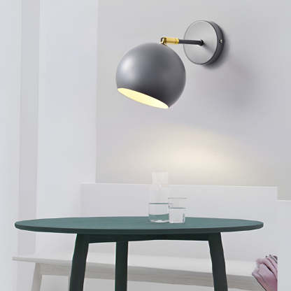 Adjustable Hemispherical Nordic Plug-In Wall Sconce