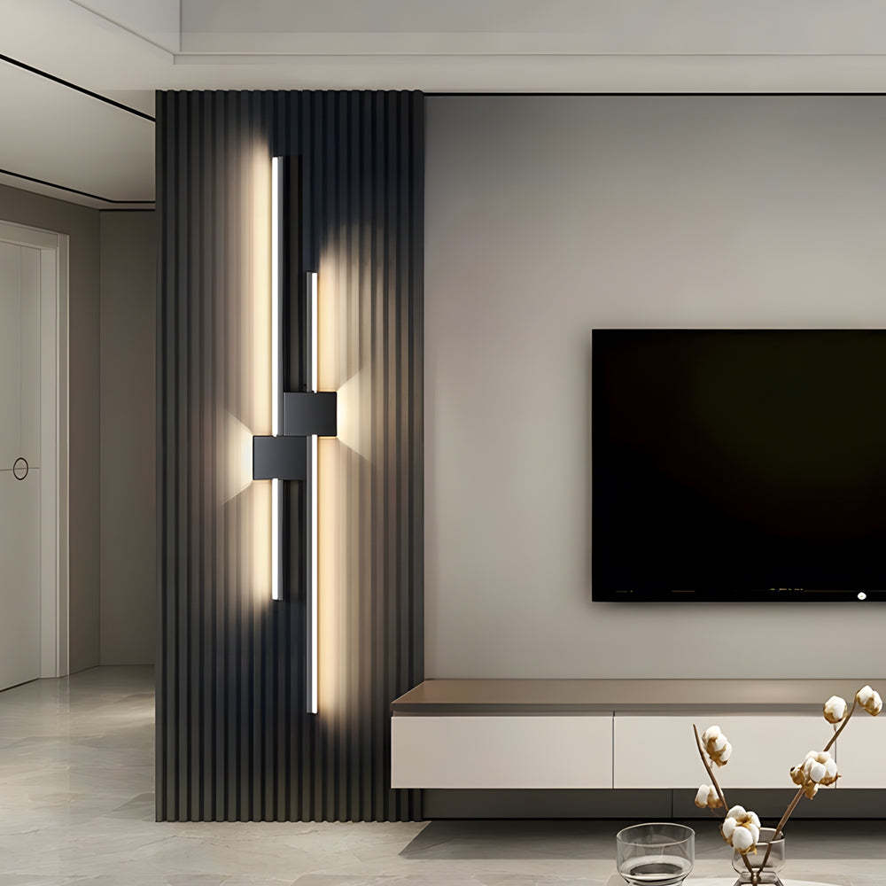 Modern Luxury Iron LED Strips Horizontal & Vertical Wall Mounted Light-Lighom