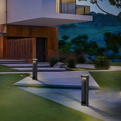 Cylindrical Outdoor Lawn Courtyard Lamp Waterproof LED Landscape Lighting-Lighom