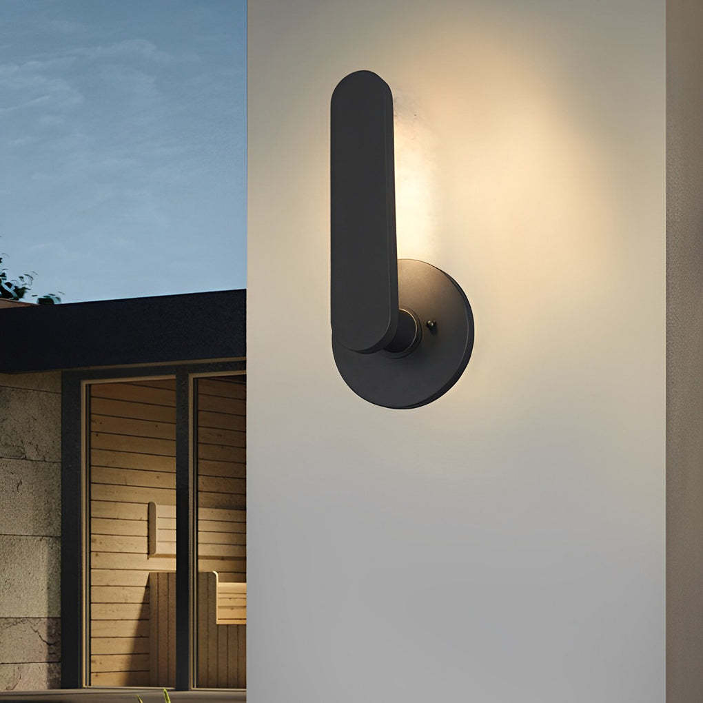 12 in. Matte Black Aluminum Armed LED Outdoor Wall Light