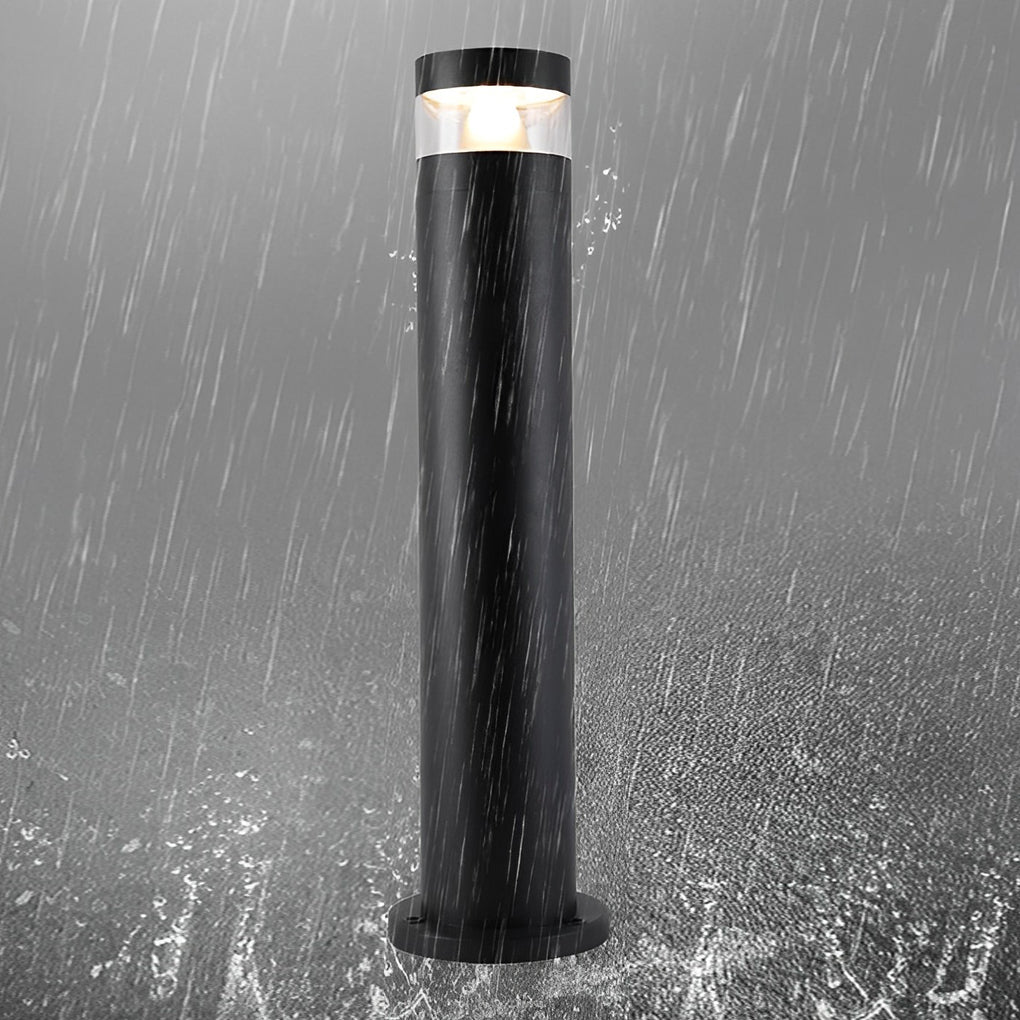 Cylindrical Creative Waterproof LED Black Modern Outdoor Lawn Lights-Lighom
