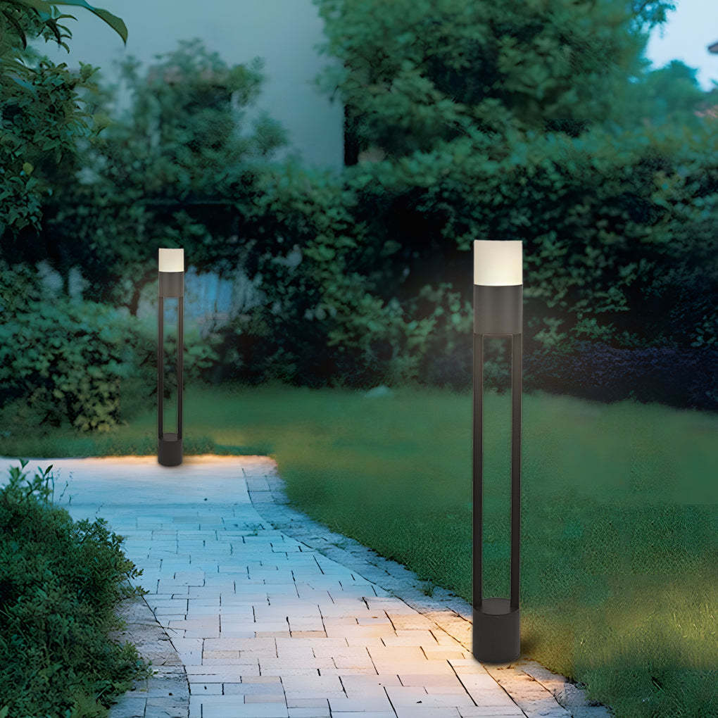 Round Minimalist LED Outdoor Pole Post Light