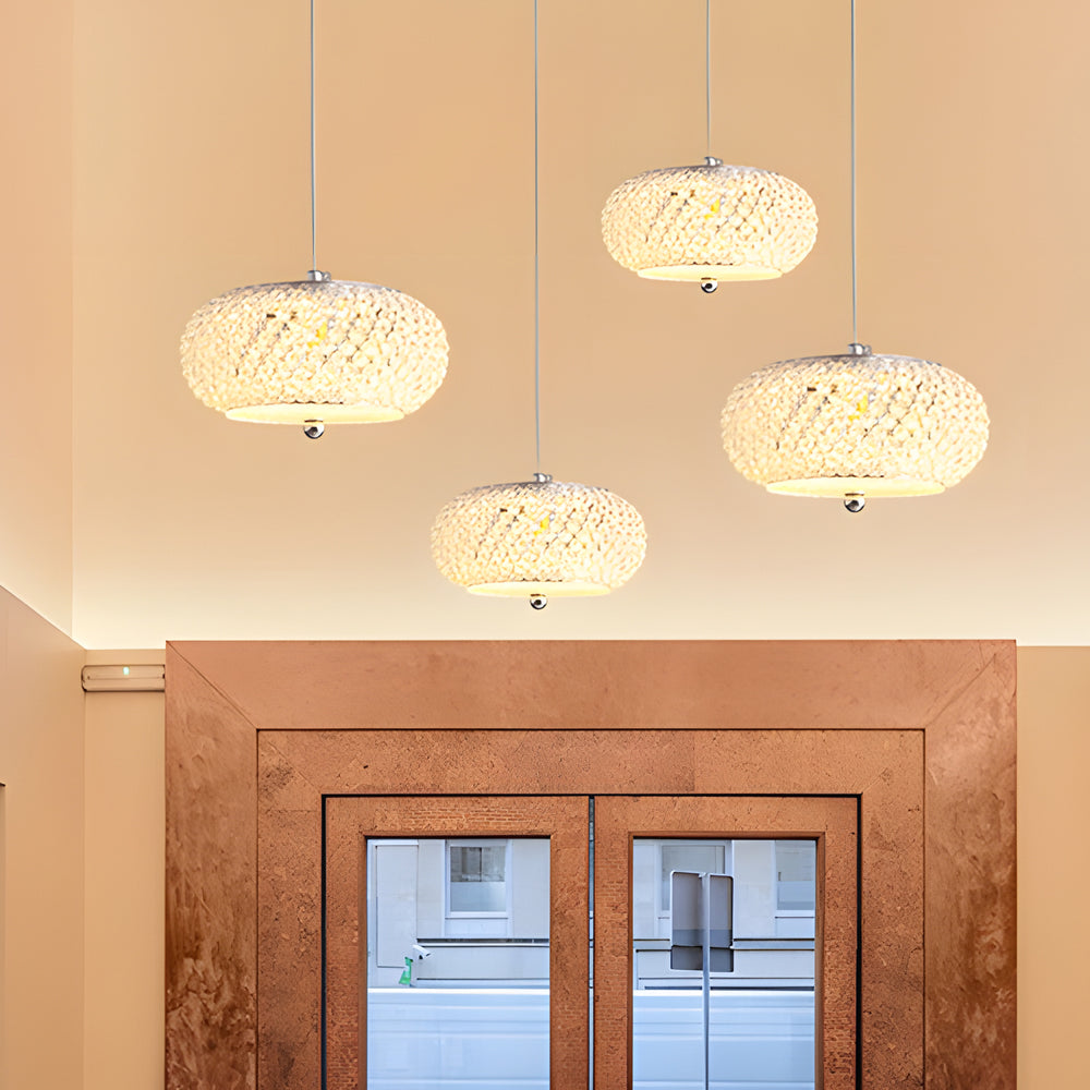 Small Drum Crystal LED Dimmable Modern Pendant Light