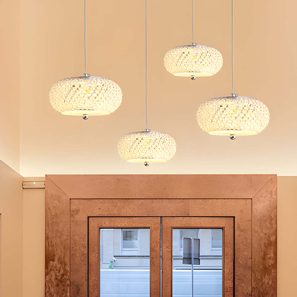 Small Drum Crystal LED Dimmable Modern Pendant Light