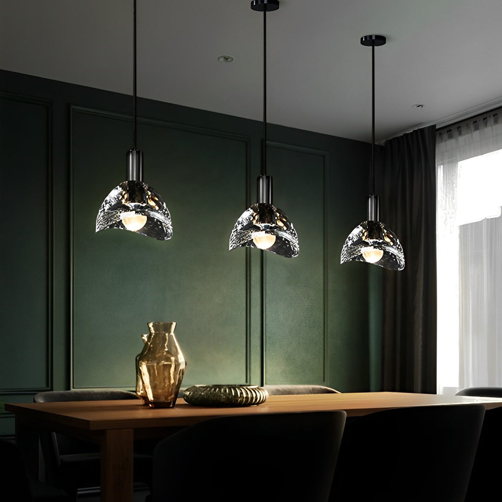 Crystal Shade LED Copper Minimalist Modern Pendant