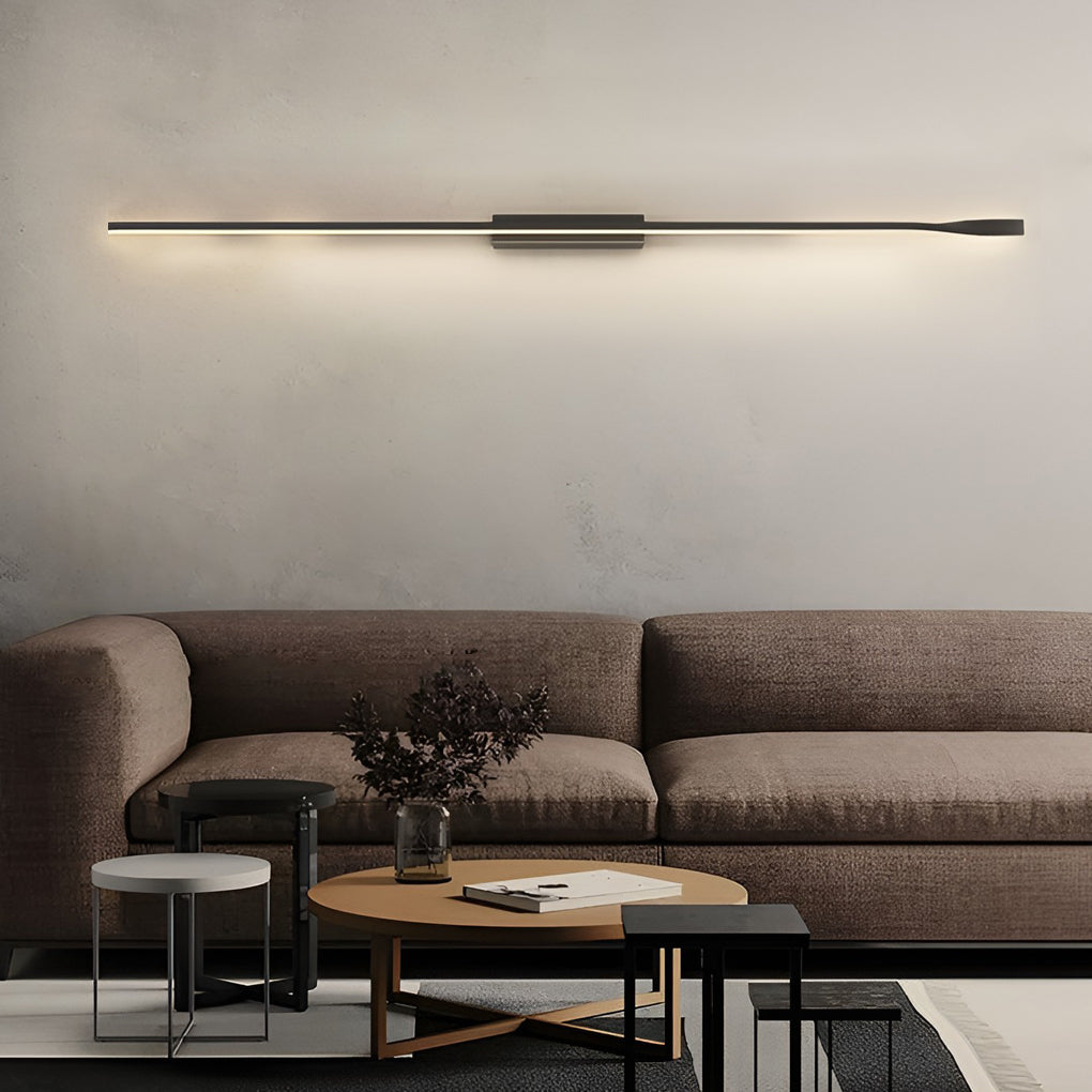 Creative Linear Strip LED Black Nordic Wall Lamp Wall Sconce Lighting-Lighom