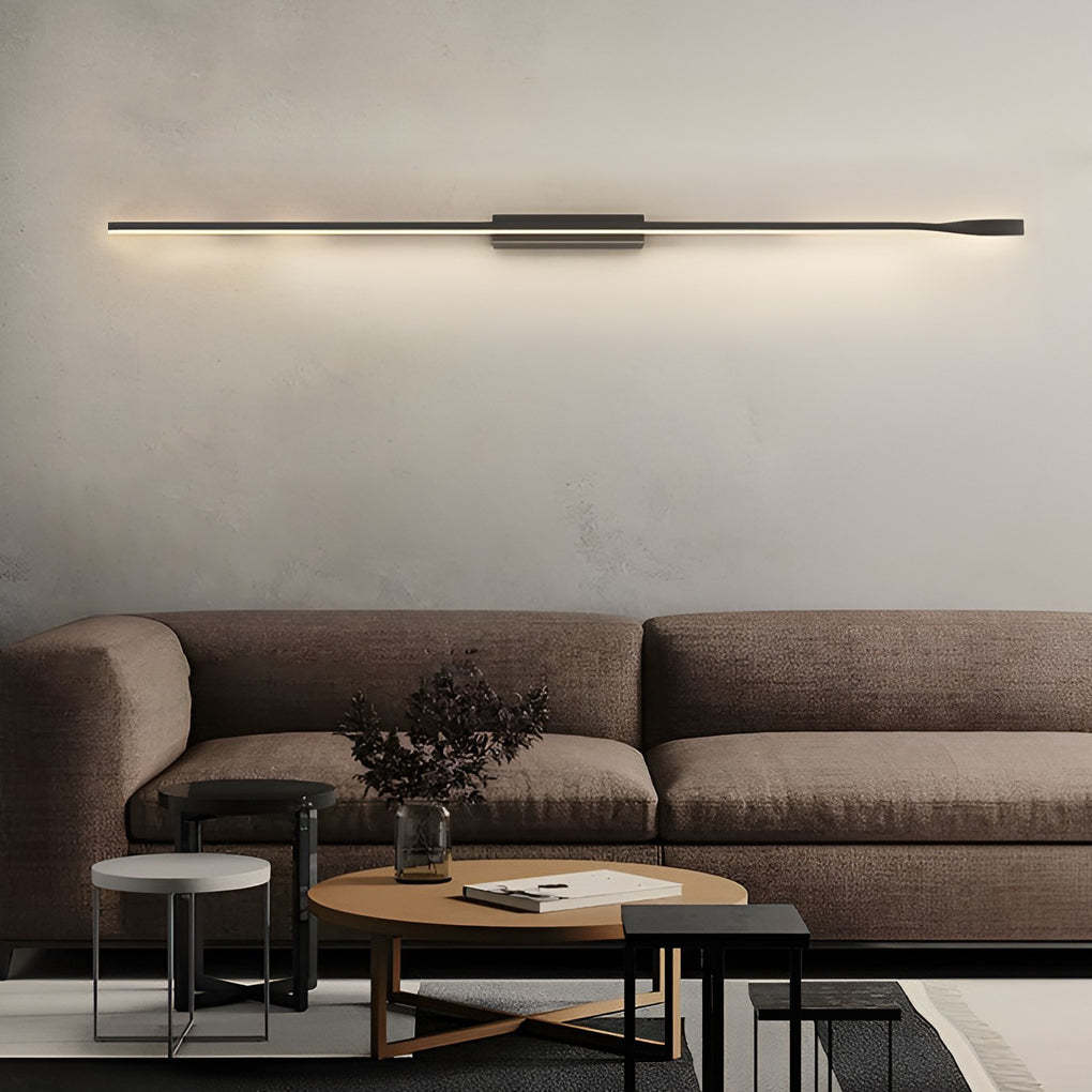 Creative Linear Strip LED Black Nordic Wall Lamp Wall Sconce Lighting-Lighom