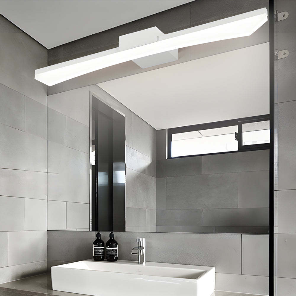 Ultra-Sleek Curved Linear LED Vanity Light for Modern Bathrooms-Lighom