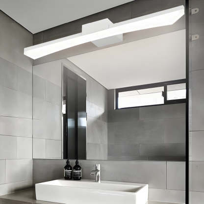 Ultra-Sleek Curved Linear LED Vanity Light for Modern Bathrooms-Lighom