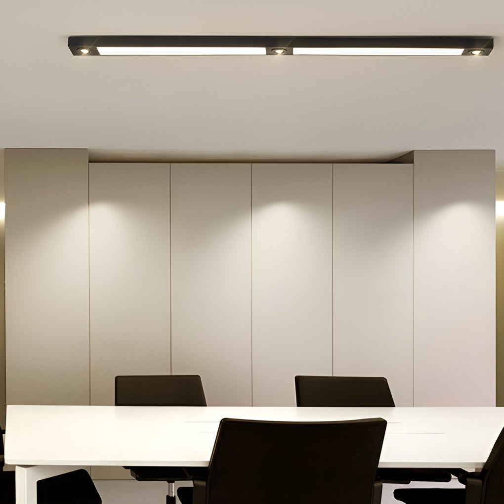 Rectangle Strip LED Black Modern Spot Light