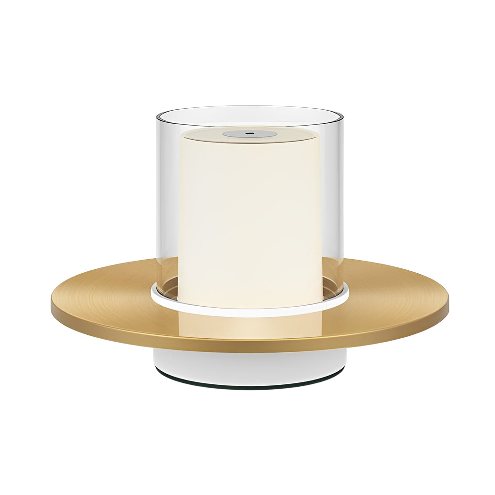 Modern Cordless Cylinder Candle Dish Lamp