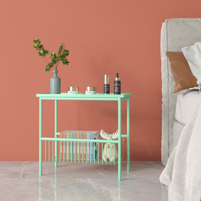 Scandinavian Iron 2-Tier Storage Side Table