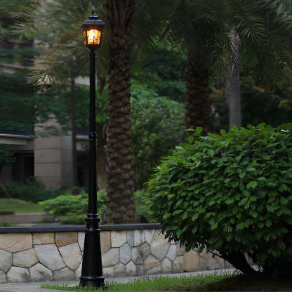 Retro Minimalist LED Waterproof European Style Garden Lamp Post Lights-Lighom