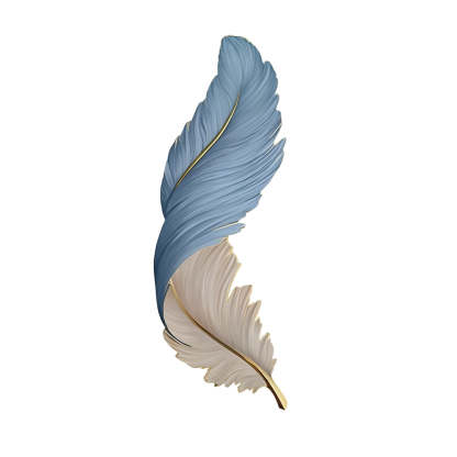 Luxury Creative Feathers USB DC5V Remote Control LED Modern Wall Lights-Lighom