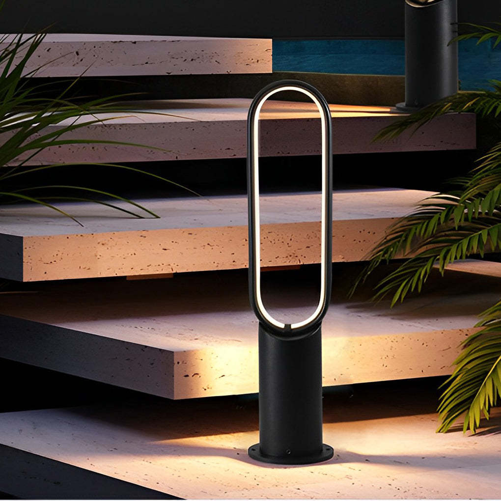 Waterproof Long Strip Aluminum LED Black Modern Solar Pathway Lights-Lighom