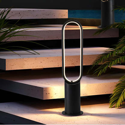 Waterproof Long Strip Aluminum LED Black Modern Solar Pathway Lights-Lighom