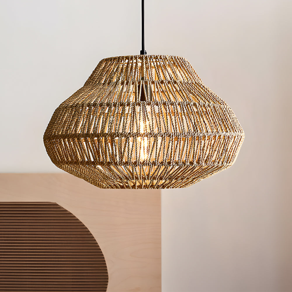 Rattan Shade Japanese Restaurant Chandelier