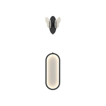 Oval Round Butterflies Three Step Dimming Modern LED Wall Lights Fixture-Lighom