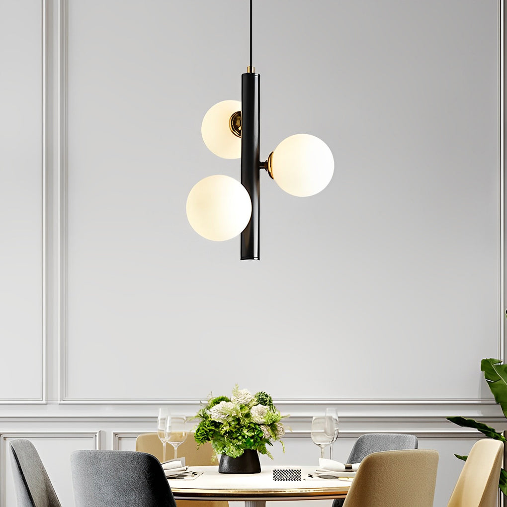 Three Glass Ball LED Nordic Dining Chandelier