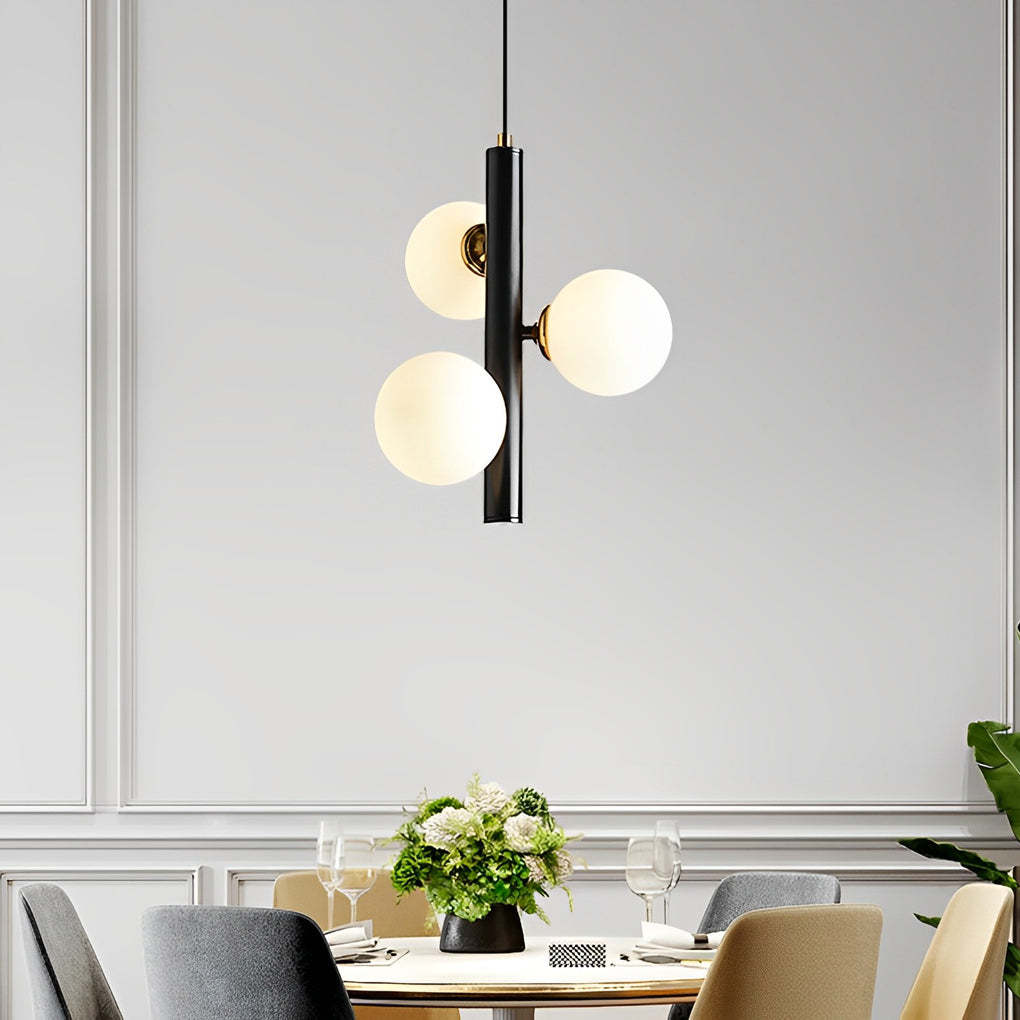 Three Glass Ball LED Nordic Dining Chandelier