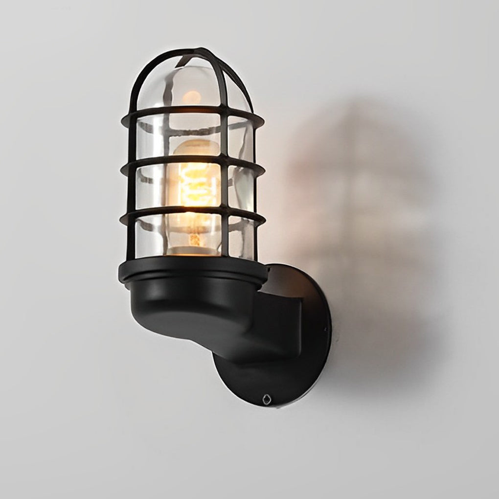 Retro Cage Shape LED 4w Waterproof American-style Outdoor Wall Lamp-Lighom