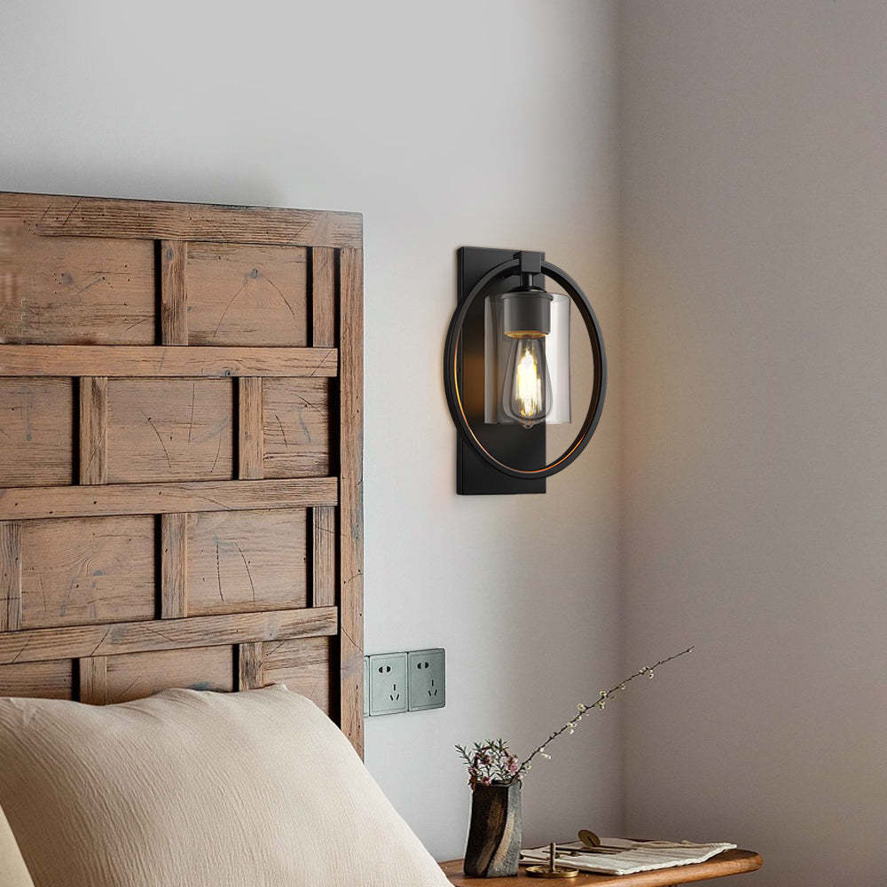 Black Industrial Tungsten Bathroom Wall Sconce