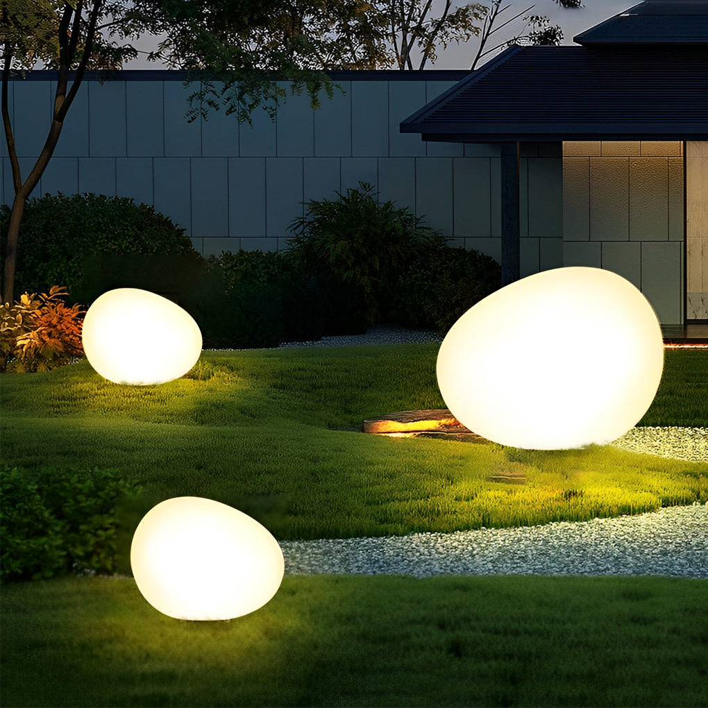 Adjustable LED Cobblestone Outdoor Lamp 3-Color Lighting for Gardens and Lawns-Lighom