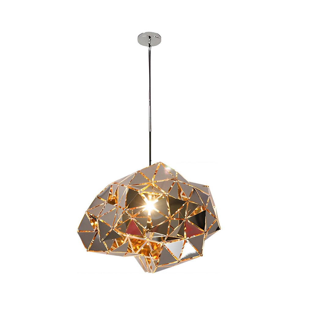 Irregular Hollow Stainless Steel Postmodern Chandelier