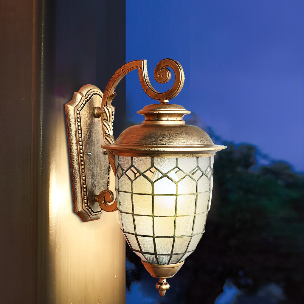Bronze metal outdoor wall lighting - modern