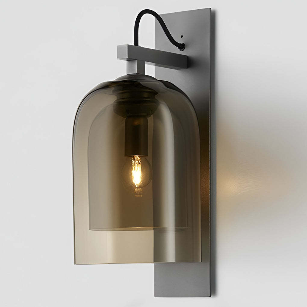 Minimalist Glass Iron Nordic Plug in Wall Lamp Wall Sconce Lighting-Lighom