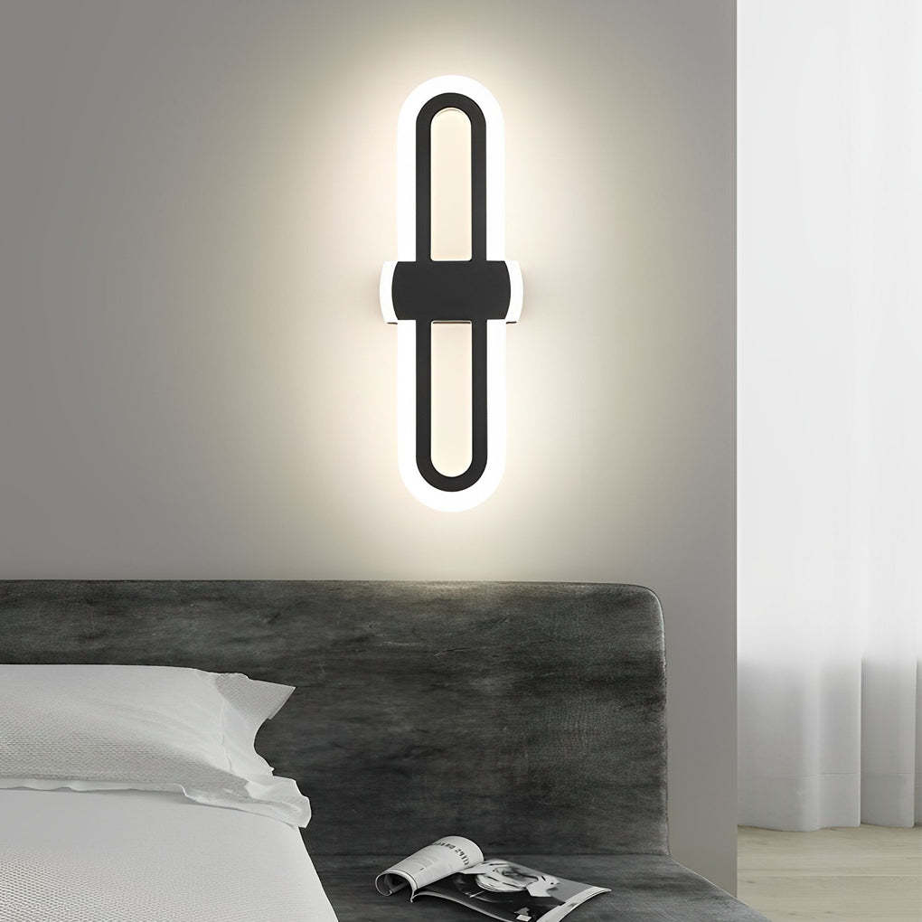 Rounded Rectangular LED Modern Wall Sconce