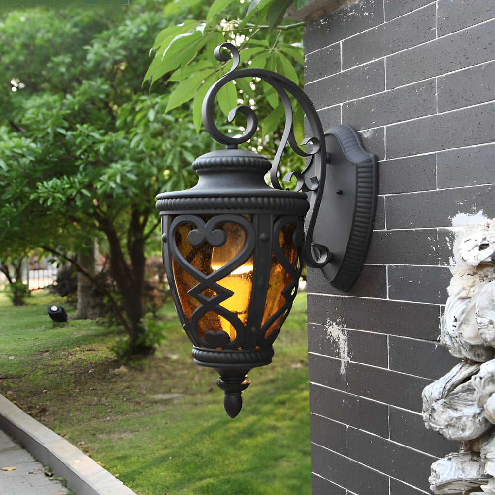 Retro Die-Casting Aluminum Waterproof American Outdoor Wall Light Fixture-Lighom