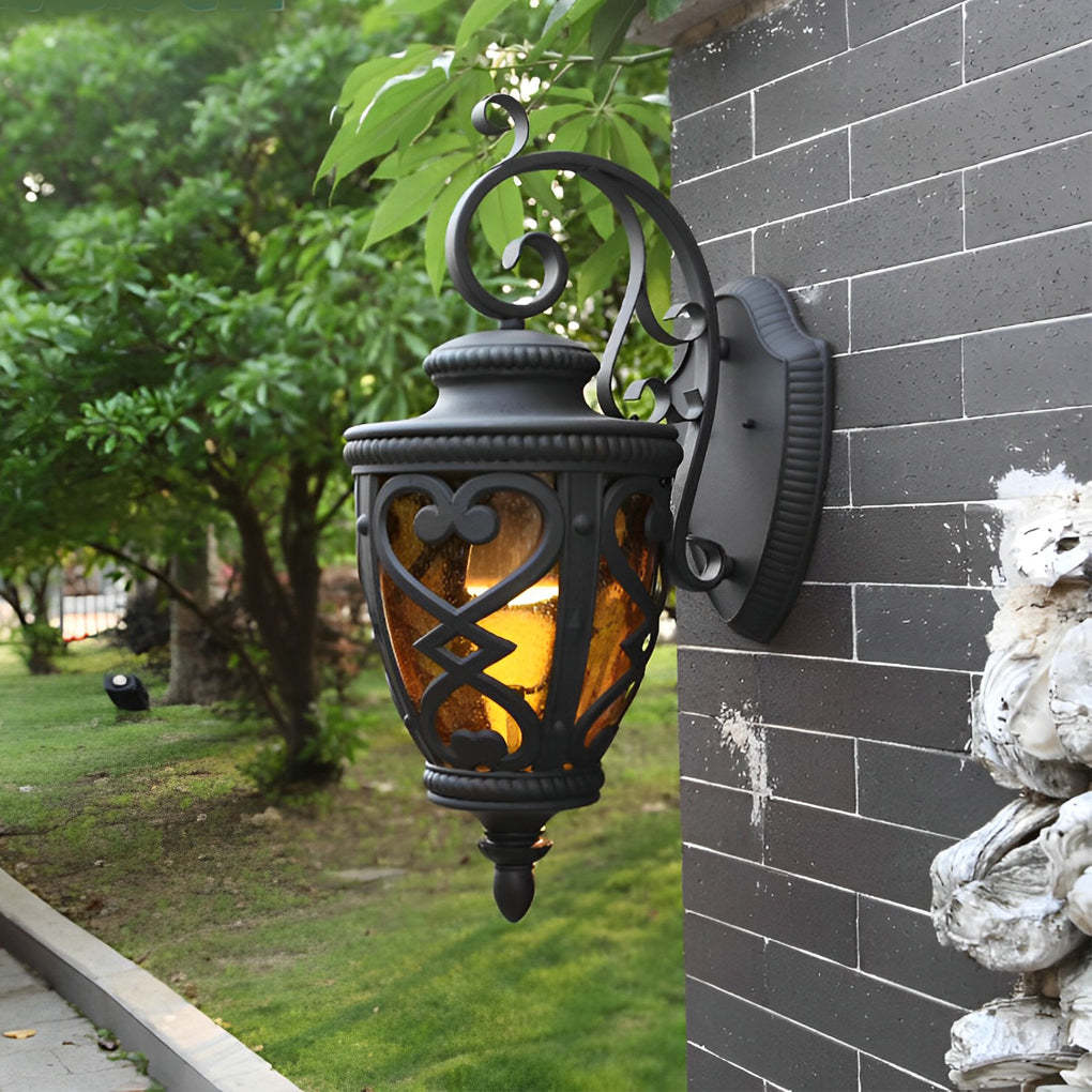 Retro Die-Casting Aluminum Waterproof American Outdoor Wall Light Fixture-Lighom