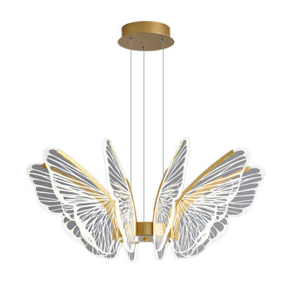 Butterflies LED Dimmable with Remote Control Modern Chandelier Hanging Lamp-Lighom
